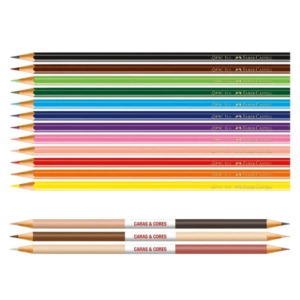 Lápices de color x12+ 3 (6) bicolor piel - Faber Castell - Imagen 2