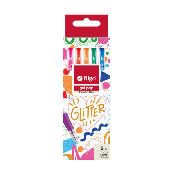 Roller gel pop glitter x5 - FILGO