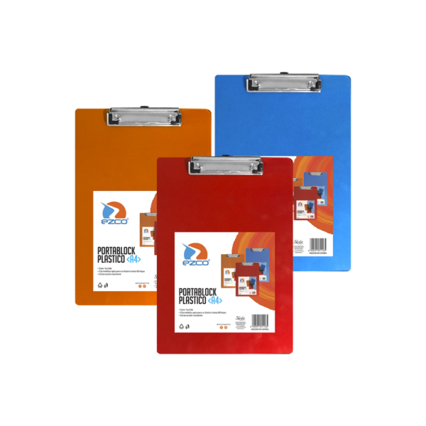Portablock plástico traslucido A4 - EZCO
