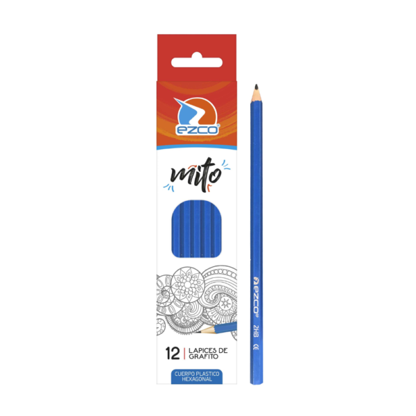 Lápices de grafito plásticos "Mito" sin goma - EZCO