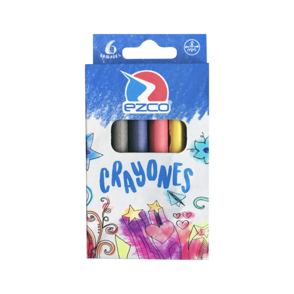 Crayones de cera escolares x6 - EZCO