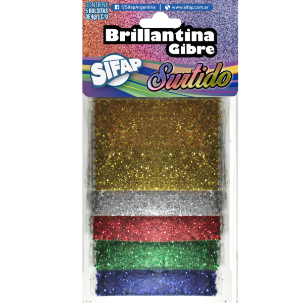 Brillantina Gibre 5 bolsitas surt. - SIFAP