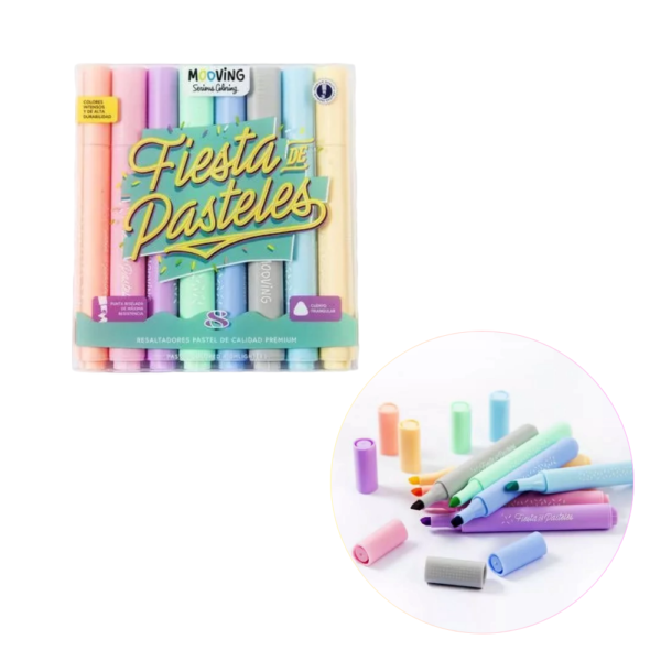 Resaltador pastel x8 - MOOVING