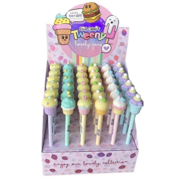 Bolígrafo tweeny borrable "HELADOS" - Ibi Craft