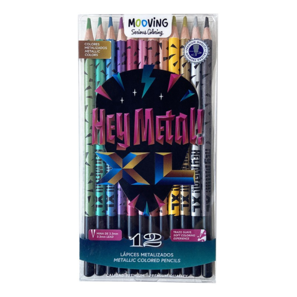 Lápices de color metalizados x12 - MOOVING
