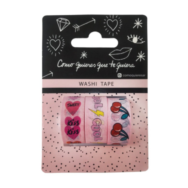 Washi tape "Como quieres que te quiera" x3 - MOOVING