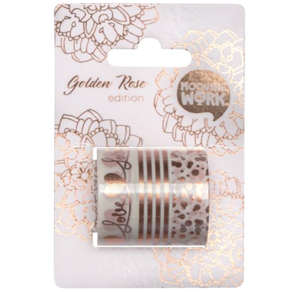 Washi tape Golden Rose Editon x3 - MOOVING