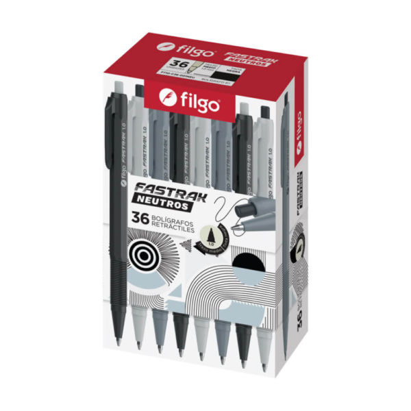 Bolígrafo retráctil Fastrack Neutro - FILGO