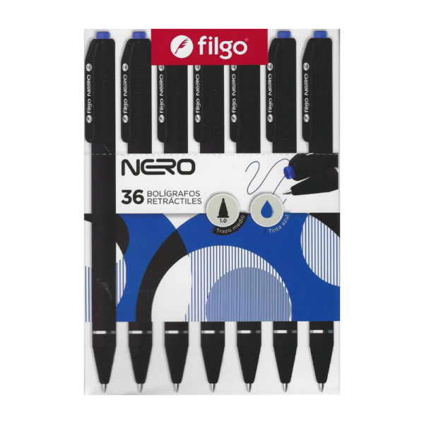 Bolígrafo retráctil NERO 1.0 mm - FILGO