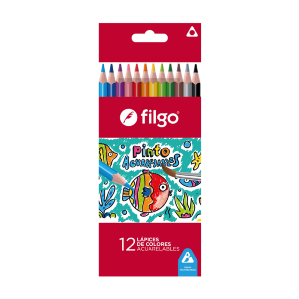 Lápices de colores Acuarelables Pinto x12 - FILGO