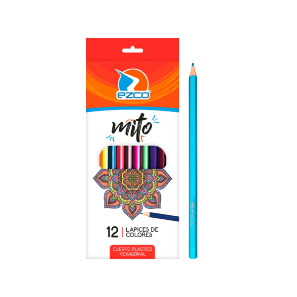 Lápices plásticos largos "Mito" x12 - EZCO