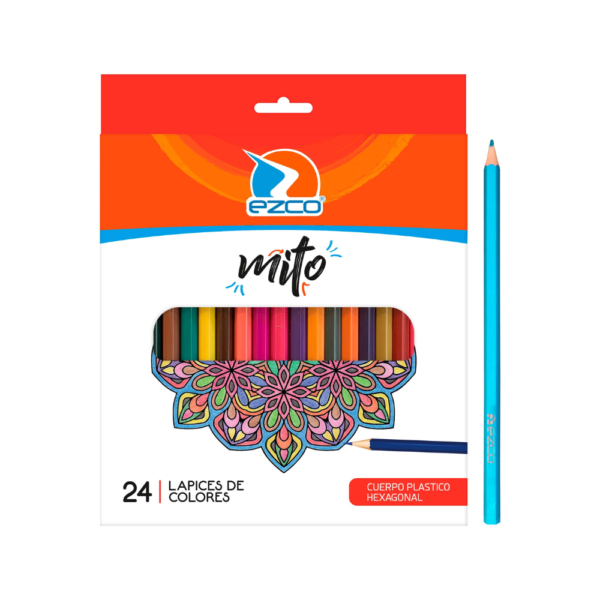 Lápices plásticos largos "Mito" x24 - EZCO