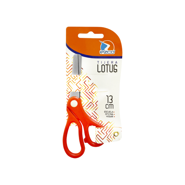 Tijera "Lotus" 13 cm color rojo - EZCO