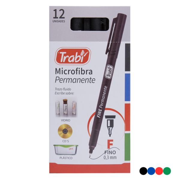 Microfibra permanente punta fina 0.3 mm - TRABI