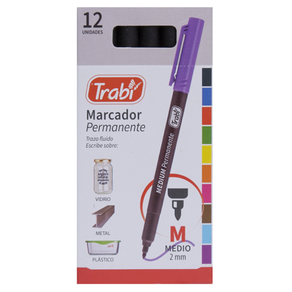 Marcador permanente punta media - TRABI