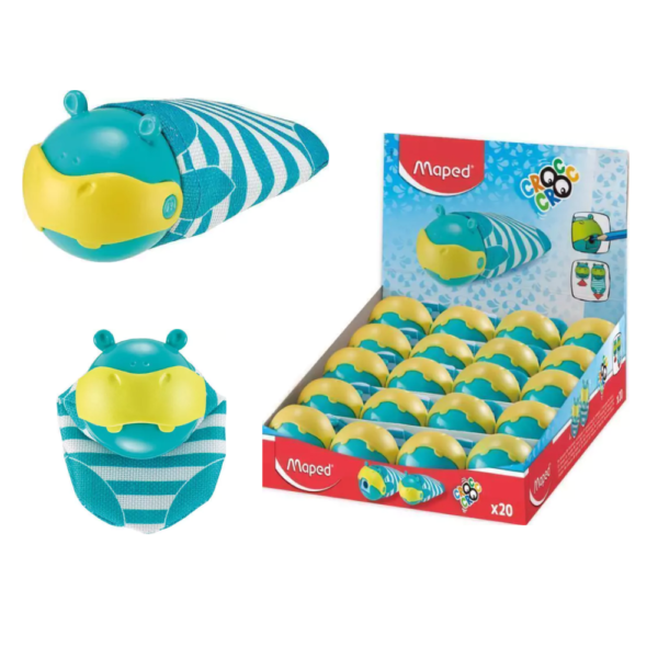 Sacapuntas CROC CROC "Hippo" con bolsa plegable - MAPED