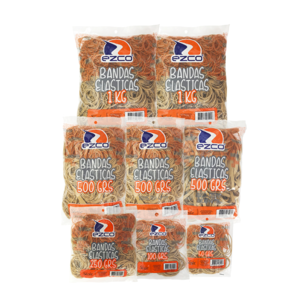 Bandas elásticas de látex 50 grs - 1KG - EZCO