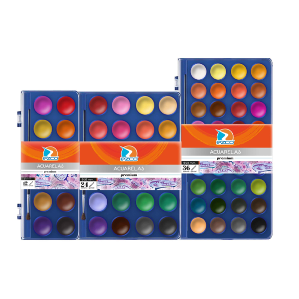 Acuarelas Premium estuche plástico - EZCO