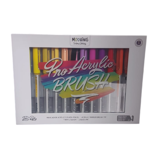 Marcador PRO Acrílico Brush x24 - MOOVING