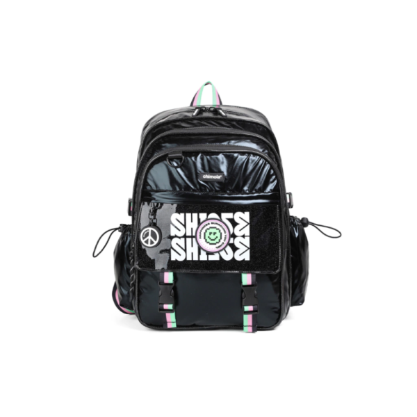 Mochila "Shiny Blocks Black" 17" Espalda - CHIMOLA