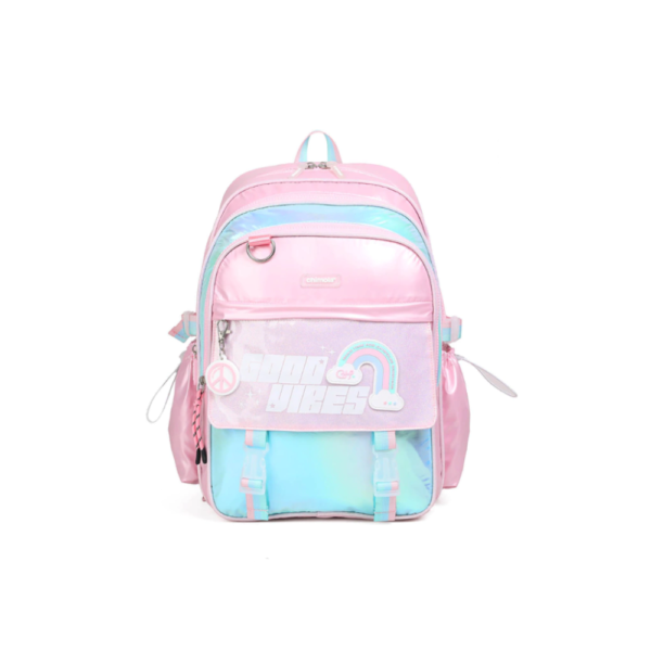 Mochila "Shiny Blocks Ligth Pink" 17" Espalda - CHIMOLA