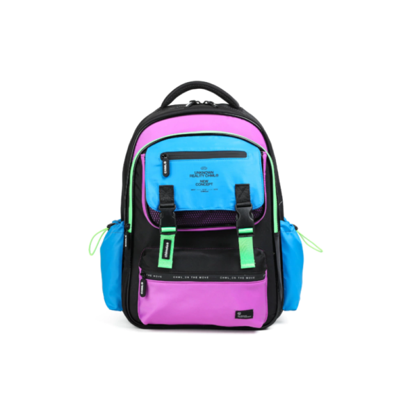 Mochila colorblock "Purple" 17" Espalda - CHIMOLA