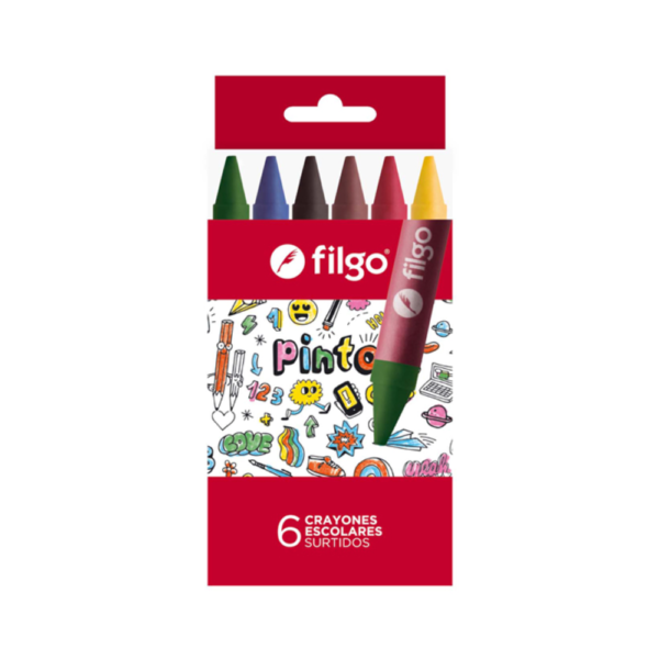 Crayones de cera PINTO x6 - FILGO