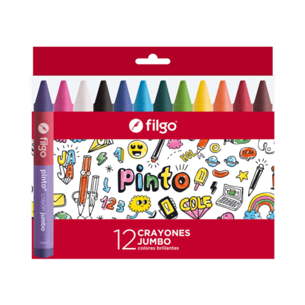 Crayones de cera JUMBO PINTO x12 - FILGO