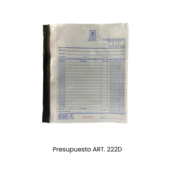 Presupuesto grande 222D - TALOFFICE