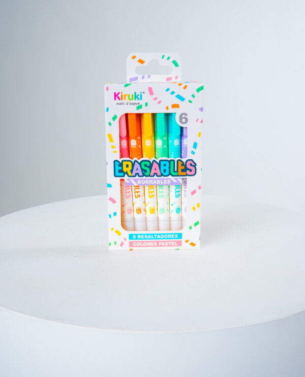 Resaltadores Borrables x6 Kiruki